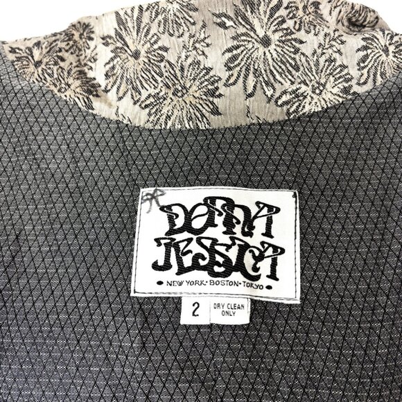 Donna Jessica Art To Wear Gray Velvet Lagenlook Victorian Style Jacket 90’s Vint - Picture 11 of 15